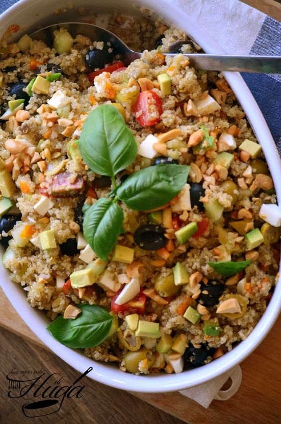 Ensalada de quinoa bandeja