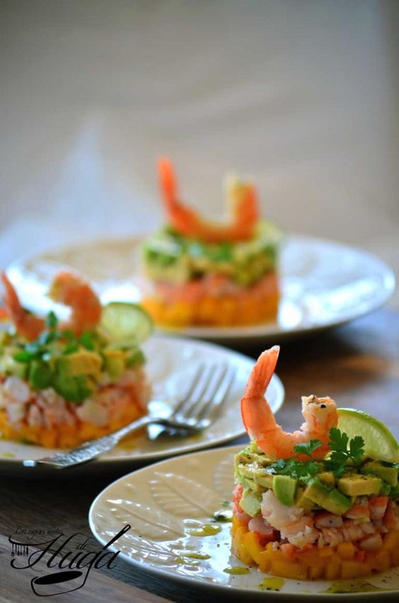 Tartar de langostinos platos