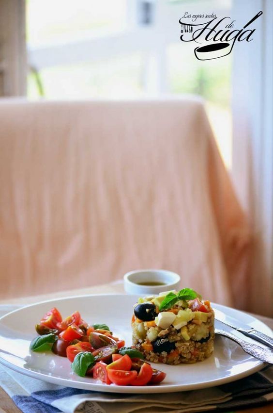 Ensalada de quinoa plano