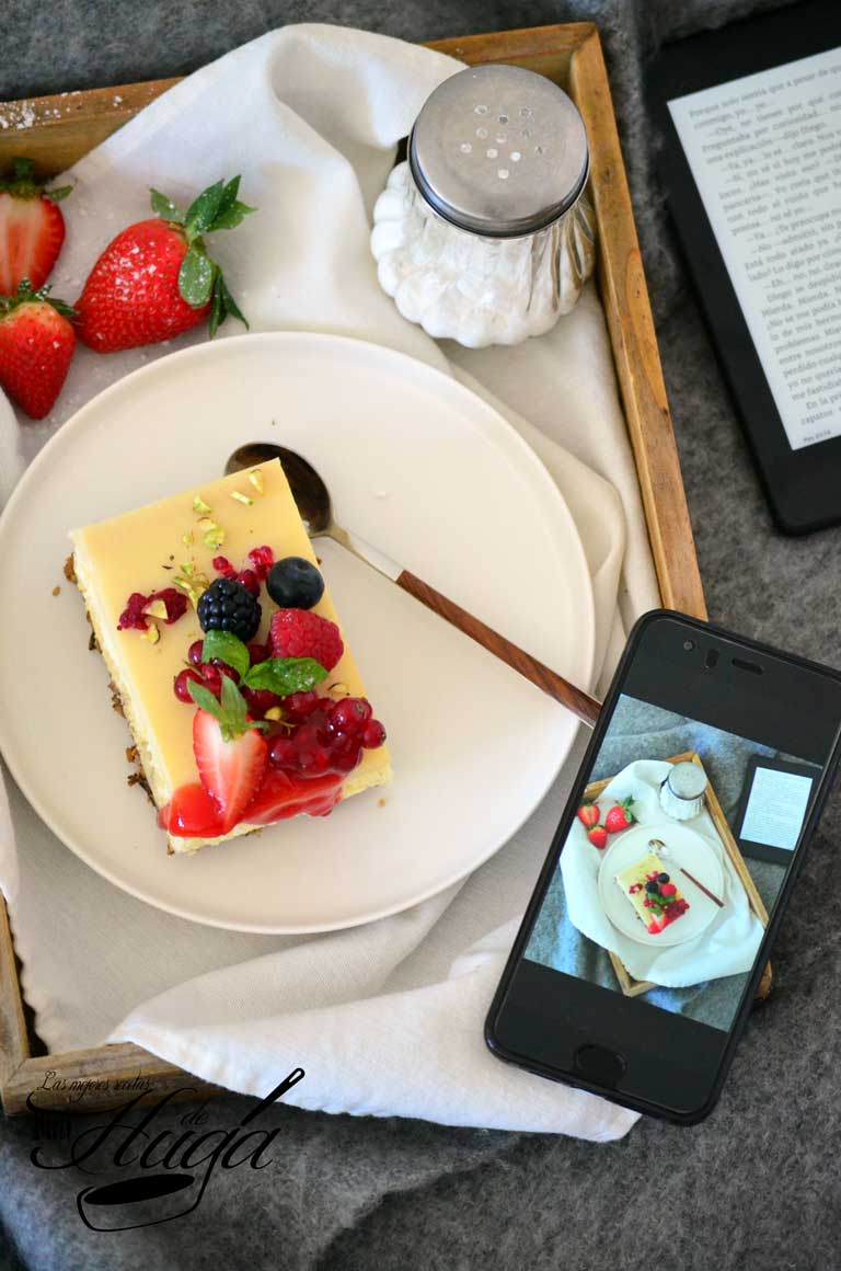 Cheesecake de chocolate blanco lectura
