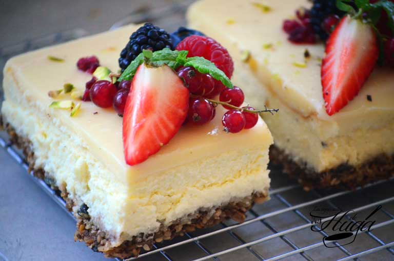 Cheesecake de chocolate blanco (sin gluten) portada