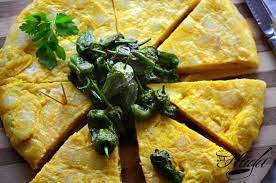Tortilla española con pimientos de Padrón
