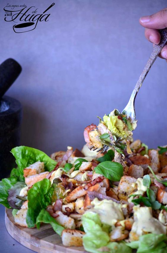 Ensalada Cesar tenedor