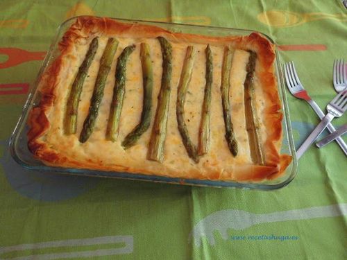 Pastel de espárragos trigueros