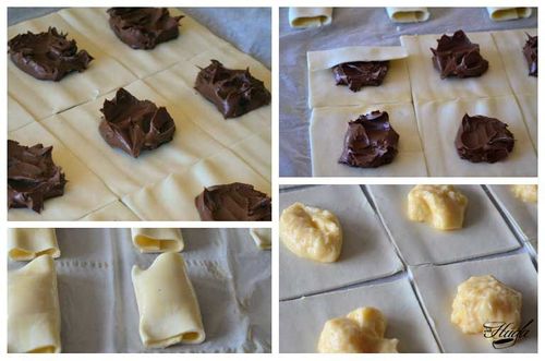 mini napolitanas de crema montaje