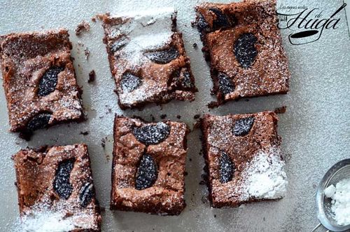 brownie oreo presentado