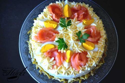 Tarta salada de cumpleaños