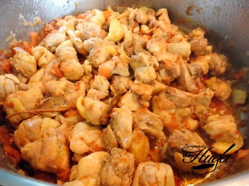 Sofrito de verdura y pollo