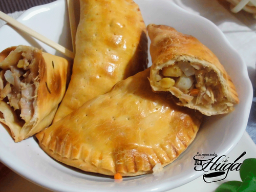 empanadillas de cocido abierta