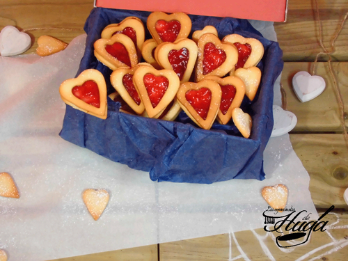 galletas de san valentin - cesta