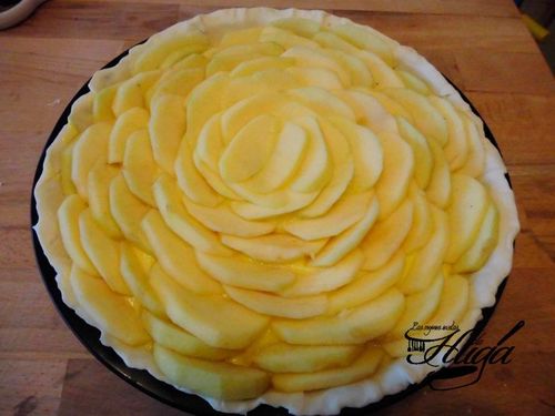 Tarta de manzana antes de hornear