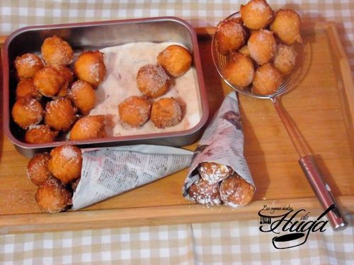 Buñuelos de carnaval bandeja
