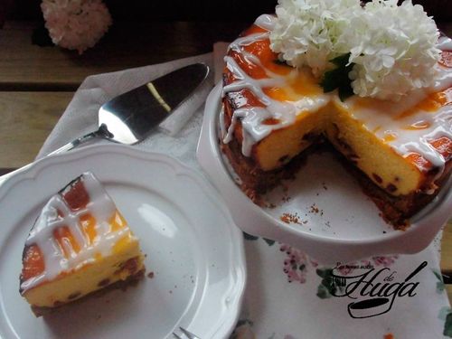 Tarta de queso ricotta corte