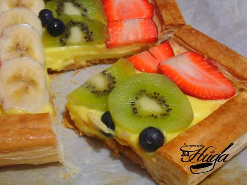 Corte de nuestra tarta de frutas