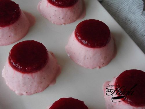 Panna cotta en bandeja