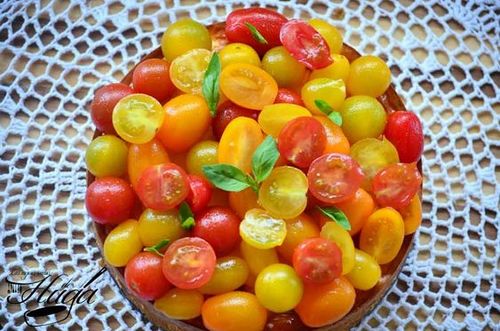 Cheesecake salado con tomates