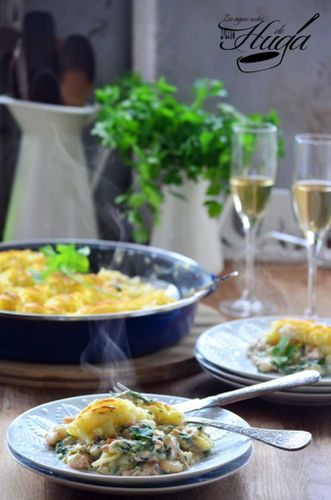 pastel de pescado grande