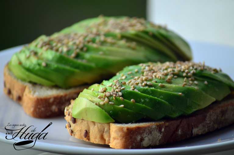 Tostada de aguacate